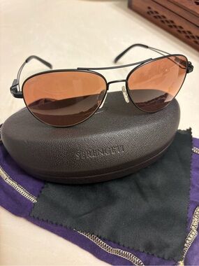 Authentic 100% new Serengeti BRANDO Satin Black Drivers Gradient Sunglasses 7887